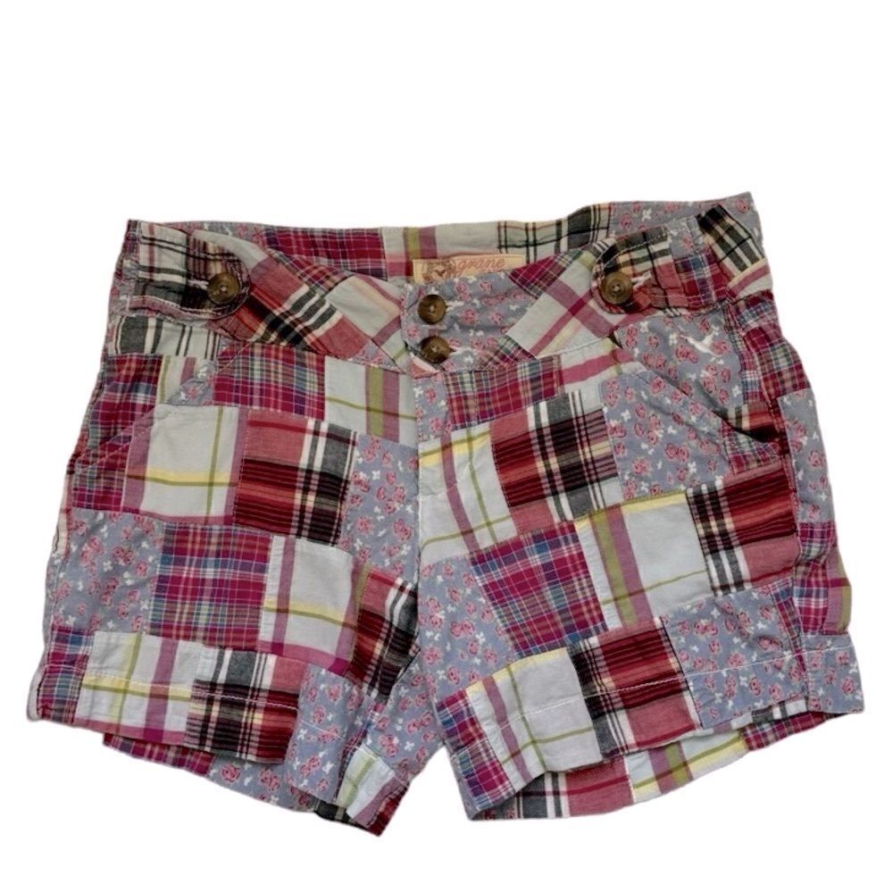 Grane Jeans Cameron Townsend Madras Shorts Pockets SZ 7 JR
